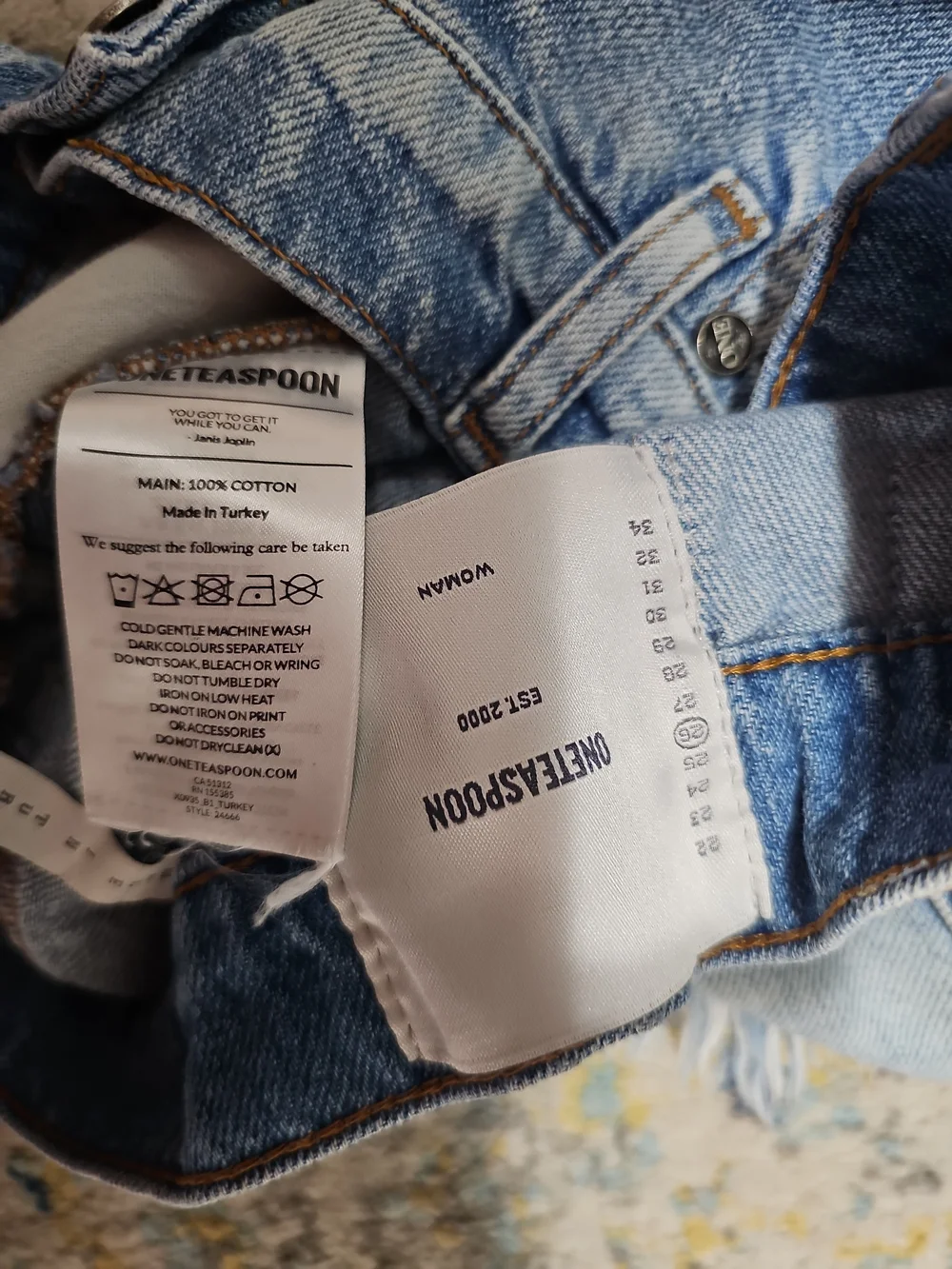 Oneteaspoon High Waist Denim Shorts Size 26